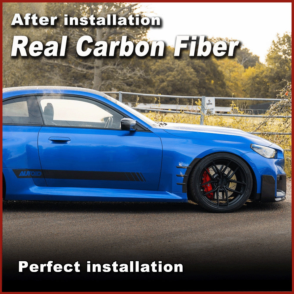 for BMW M2 G87 2022-2024 Dry Carbon Front Fender Arch Trims Spats Side Air Vents