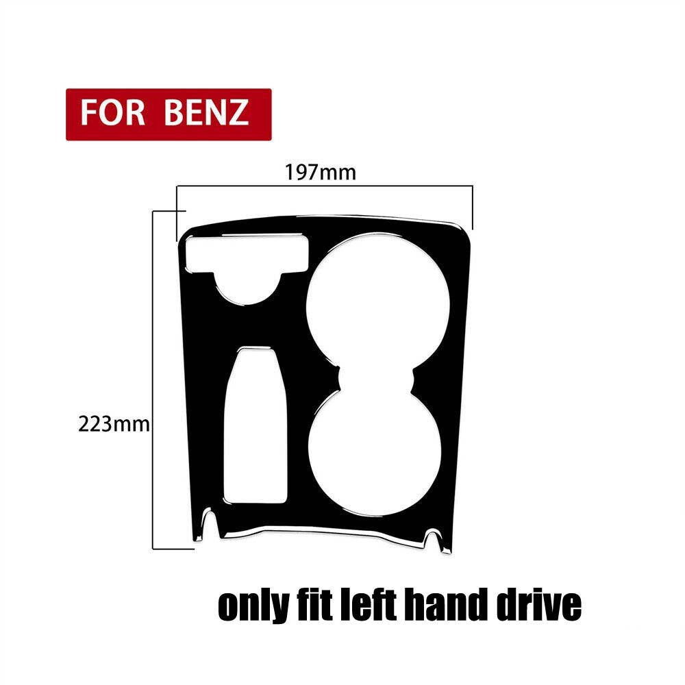 Gloss Black Water Cup Holder Panel Trim for Mercedes Benz C-Class W204 2007-14