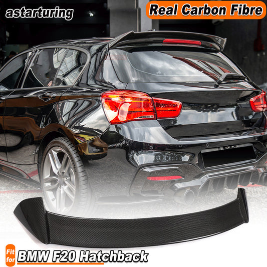 for BMW 1-Series F20 Hatchback 12-18 REAL Carbon Rear Roof Spoiler Window Wing