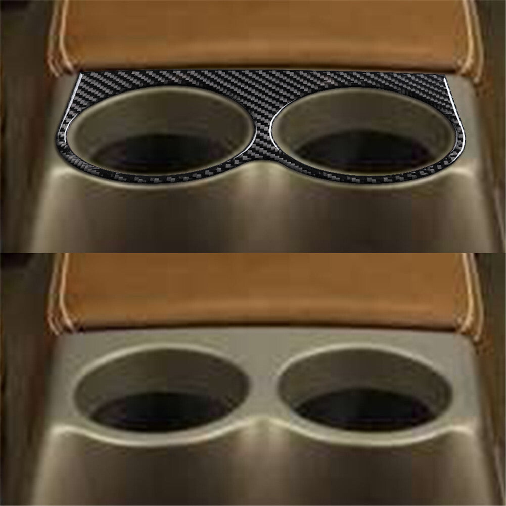 1x Carbon Fiber Interior Rear Cupholder Cover Trim for Ford F-150 FX4 2004-2008