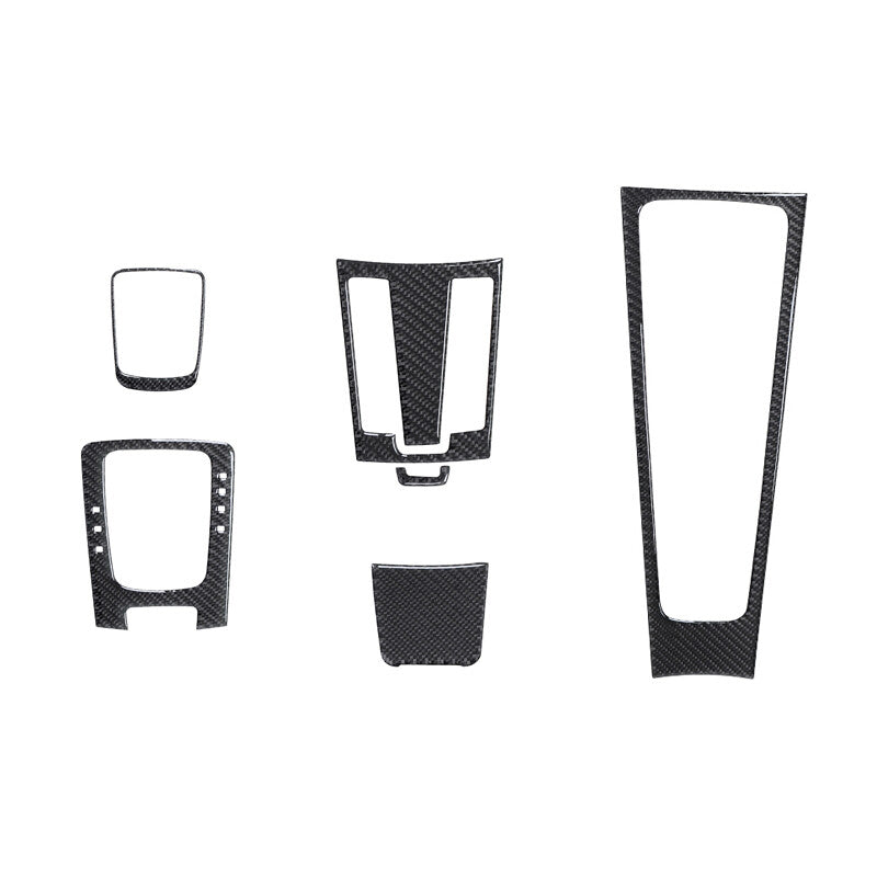 6Pcs Carbon Fiber Center Gear Shift Panel Cover Trim for Porsche 718 2016-2022