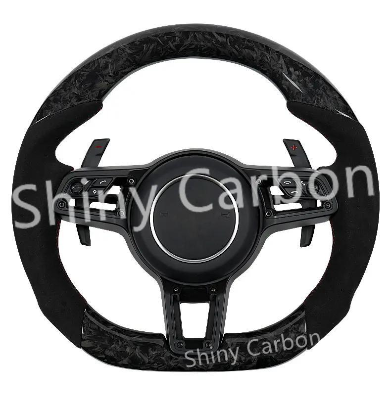 Forged carbon fiber steering wheel suitable for Porsche Mancan for Panamera for Cayenne 911 991