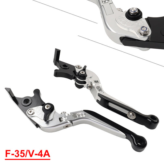 Folding Extendable Brake Clutch Levers for Suzuki GSXR600 GSXR750 11-21 Silver