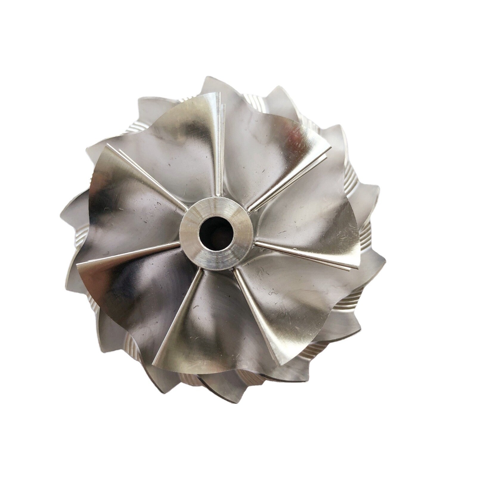 GT15-25 44.92/56.08 mm 7+7 Blade Turbine Aluminum 2618/Burnt Compressor Wheel