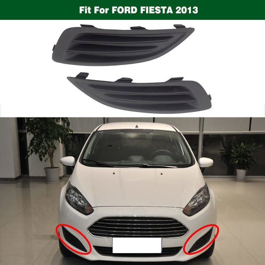 1Pair Front Fog Light Lamp Grille Cover Bezel w/o Hole for Ford Fiesta 2013-2015