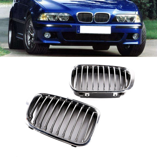 2Pcs Front Hood Grill Left Right Replacement For 5 Series E39 2001 2002 2003