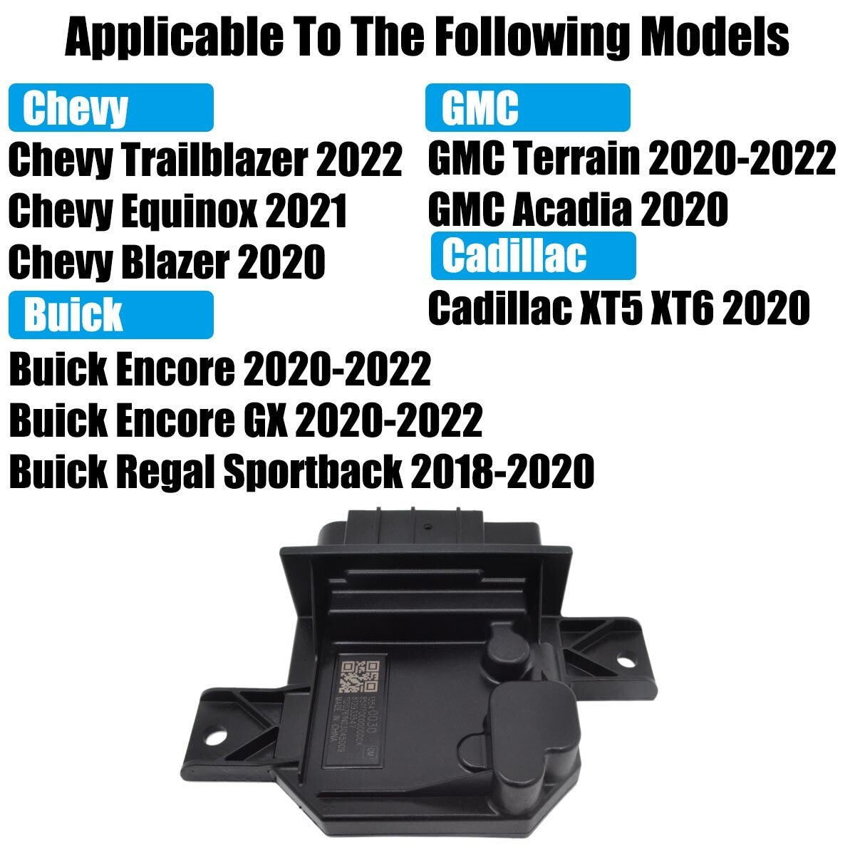 Fuel pump control module 13540030 is compatible with Encore Malibu XT5 XT6 Acadia