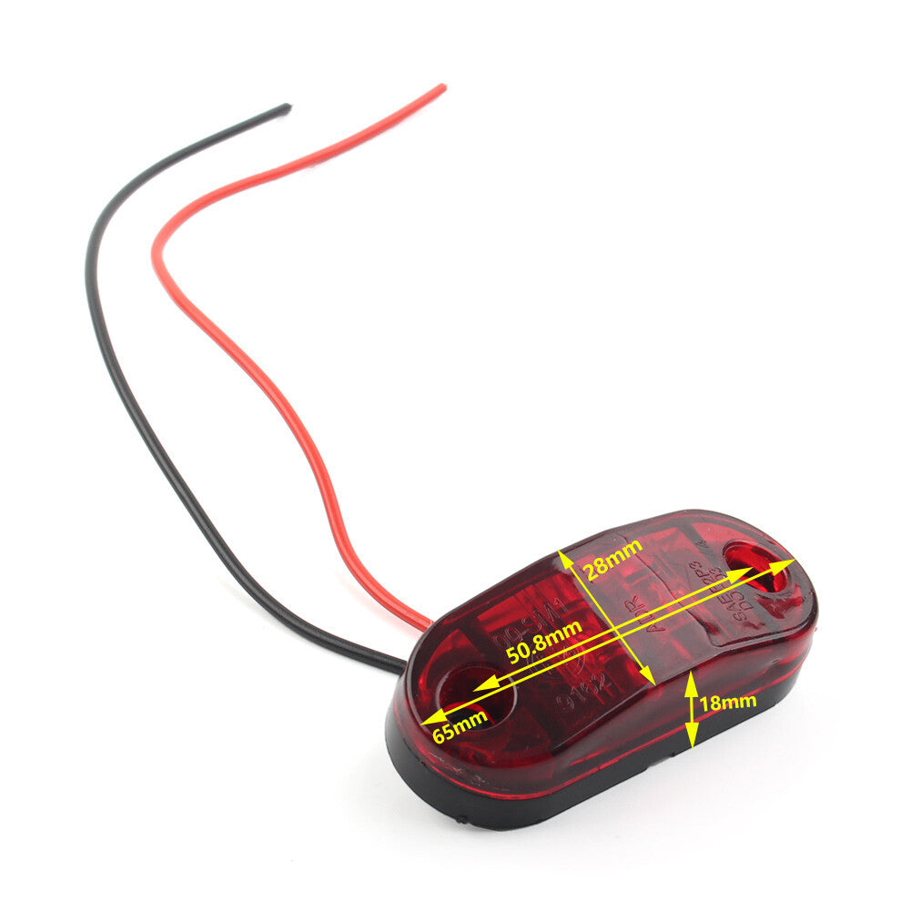LED Side Marker Light Trailer Identification Light For Truck Trailer RV SUV