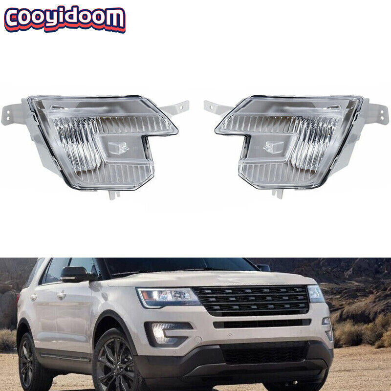 Applicable to 2016-18 for Ford Explorer front bumper fog lights, driver and passenger side fog lights.