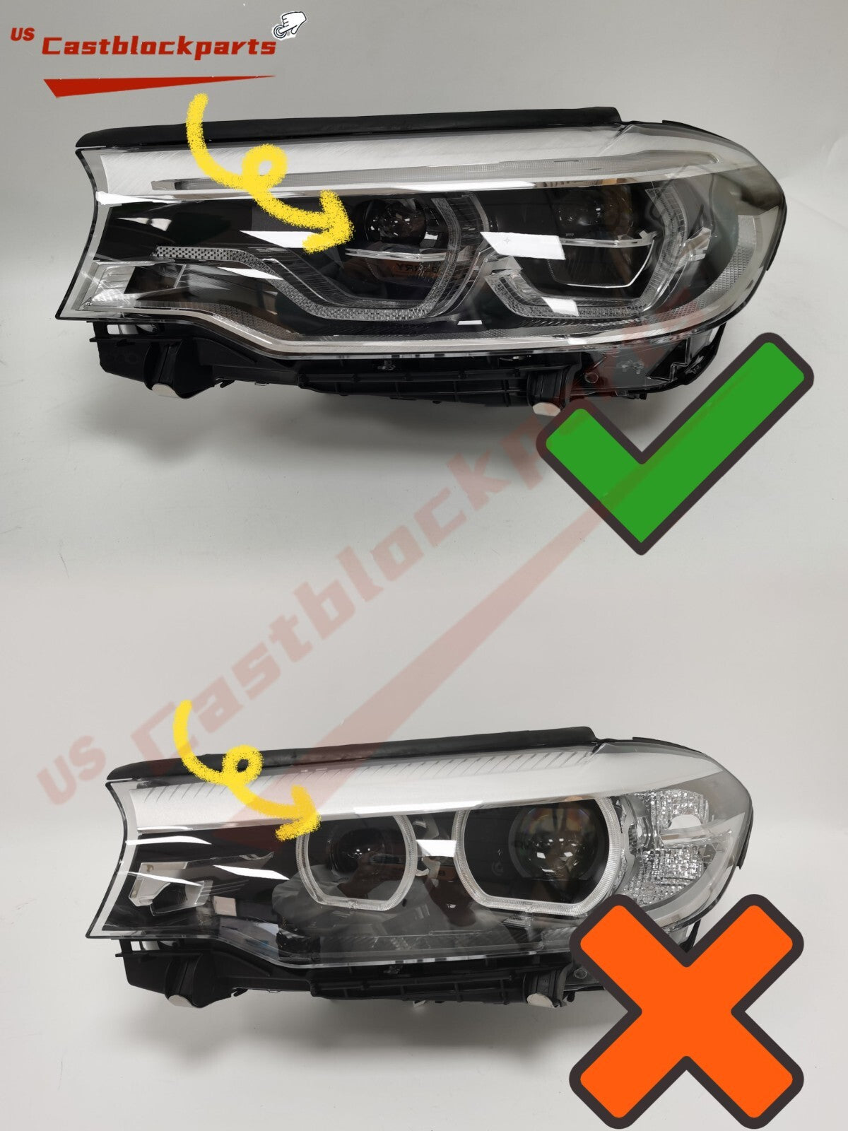 Left LED Adaptive Headlight Headlamp W/AFS For 2017-2020 for BMW 5 Series M5 G30 G31