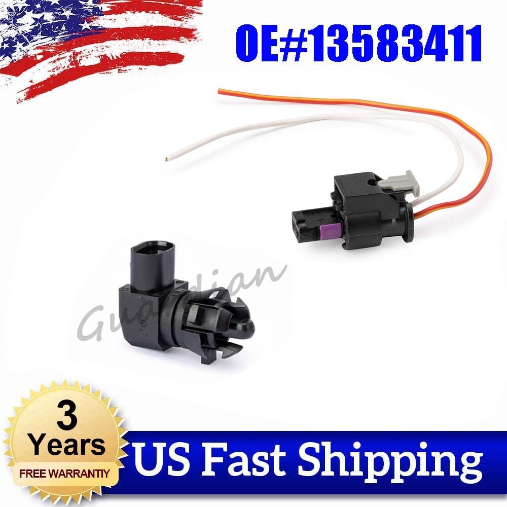 1x Ambient Air Temperature Sensor Plug Pigtail 13583411 for BUICK for CADILLAC for GMC
