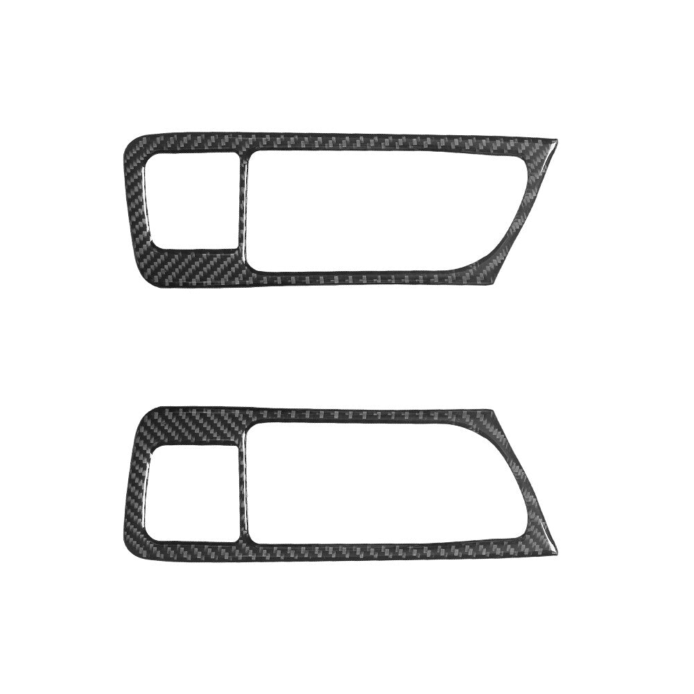 2X Carbon Fiber Front Door Handle Frame for Land Rover Discovery Sport 2015-2019