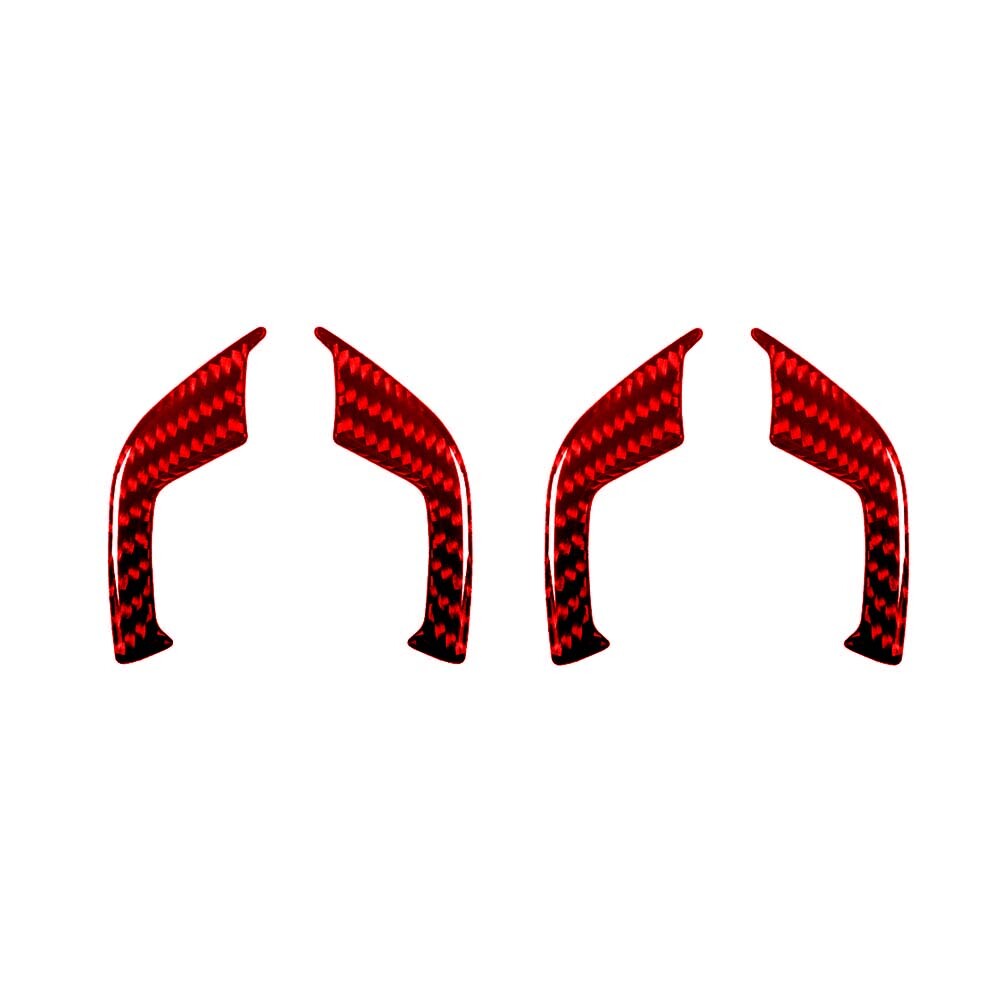 4Pcs Red Carbon Fiber Door Handle Trim Cover Panel for Chevy Impala 2014-2020