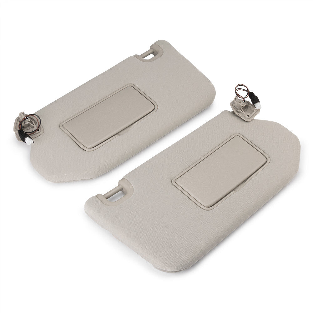 2-Pack Sun Visors with Lights Suitable for 13-18 Pathfinder, 14-17 for Infiniti QX60, 13 JX35 Beige