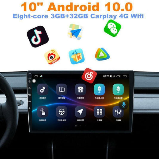 10 Android 10.0 2Din Car Stereo Navigation Eight-core 3+32GB Carplay 4G Version