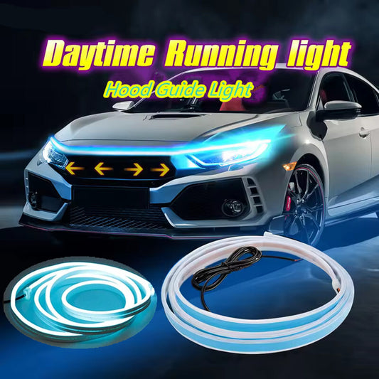 1PC Car Hood Lights Strip Universal Engine Hood Guide Decorative Running LAMP
