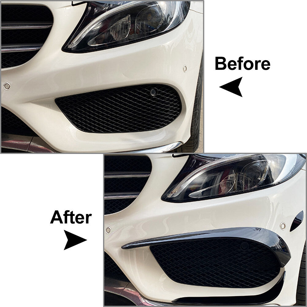 Front Bumper Fog Light Lamp Cover Trim for Mercedes-Benz C-Class W205 2015-2018