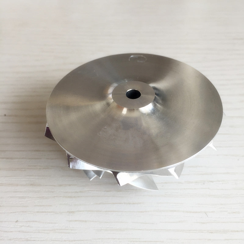 K16 51.62/63.98 mm 6+6 blade turbine milling/aluminum 2618/billet compressor wheel