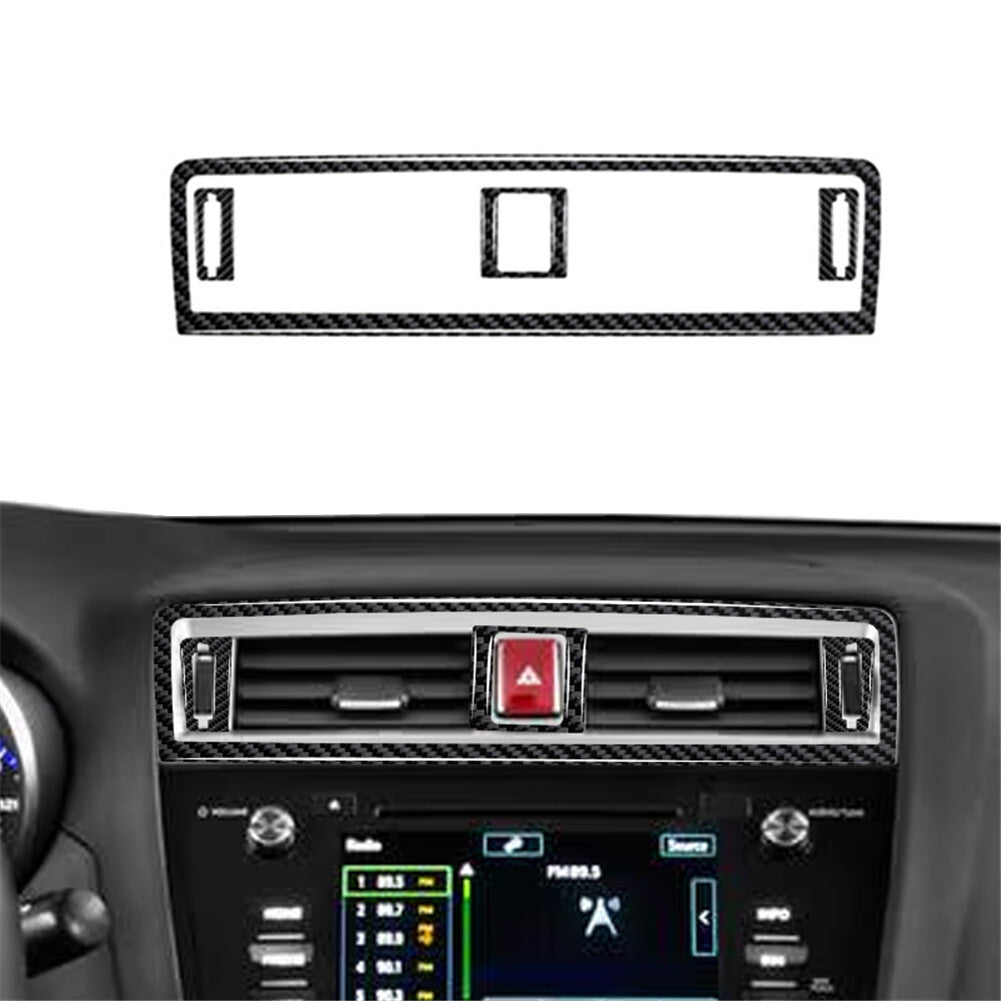 Carbon Fiber Center Vent Outlet Cover Trim for Subaru Outback Legacy 2015-2017