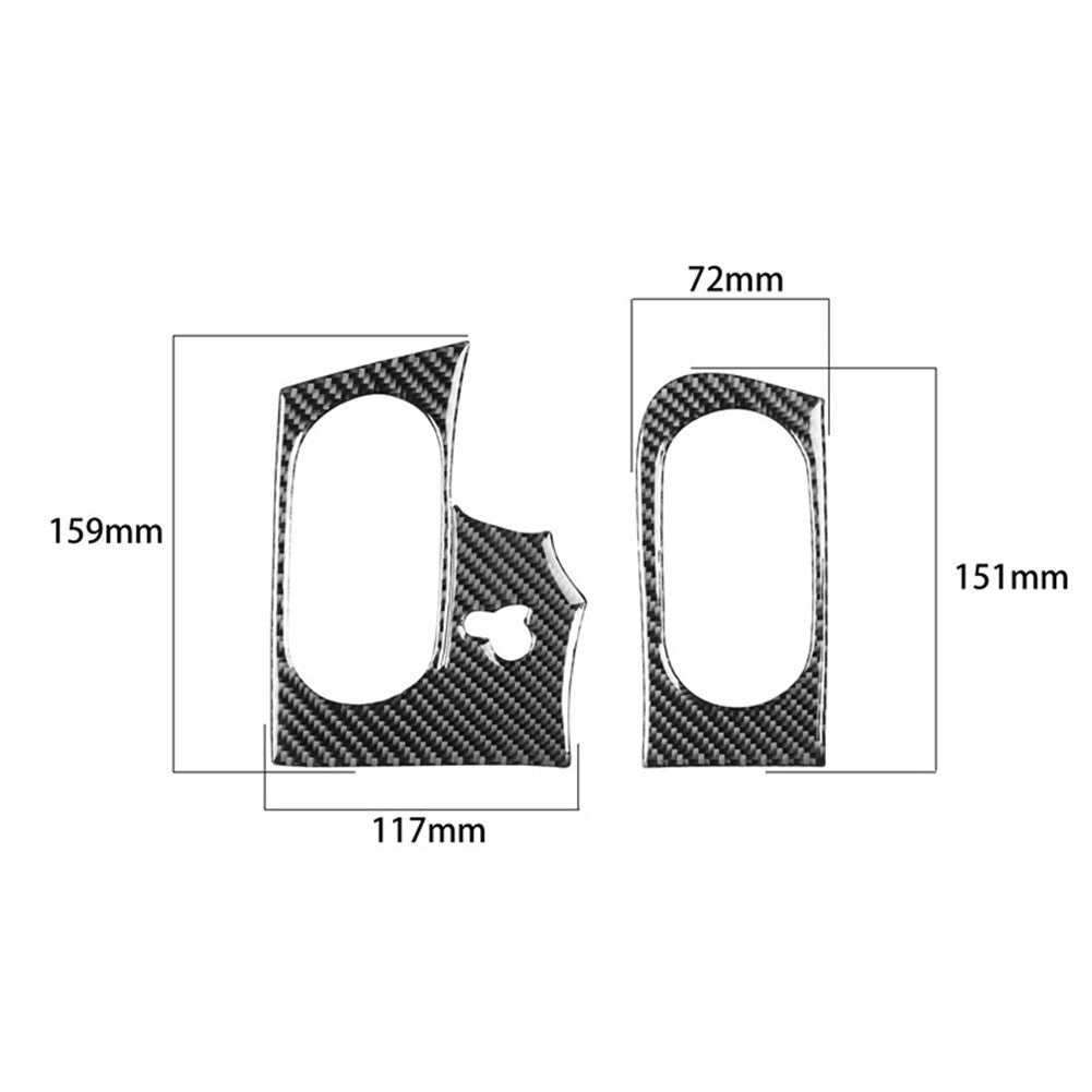 2X Carbon Fiber Side Vent Outlet Cover Trim for Chevrolet for Corvette C6 2005-2007