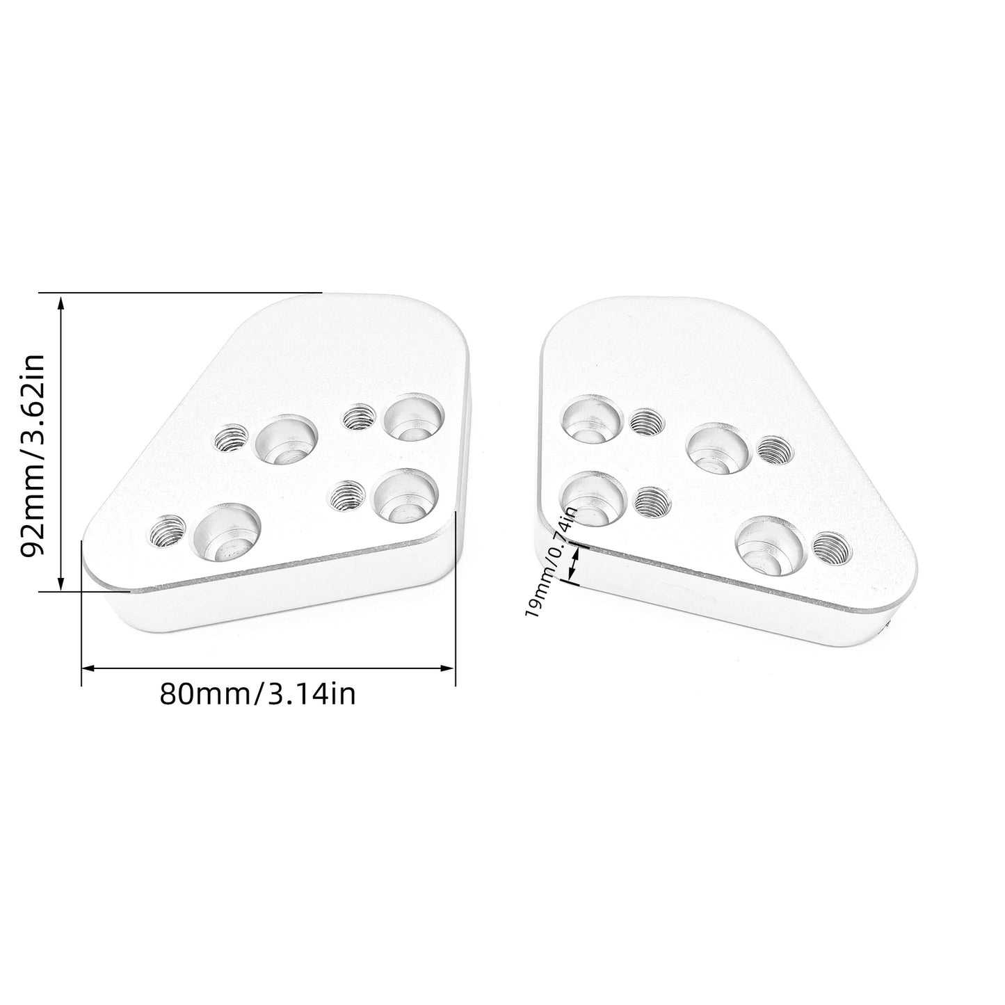 for BMW R1200RT R1150RT R1100RT Silver Motorcycle Accessories Handlebar Riser
