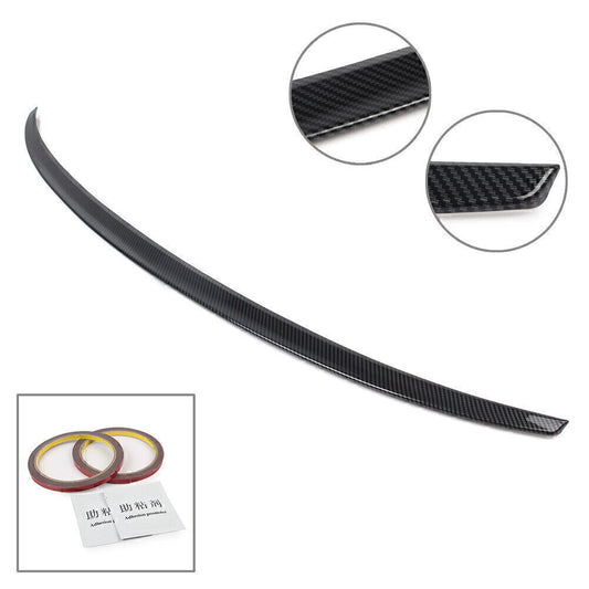 Roof Spoiler Wing Rear Trunk Spoiler Carbon Fiber Black Fit for AUDI A3 2014-2018