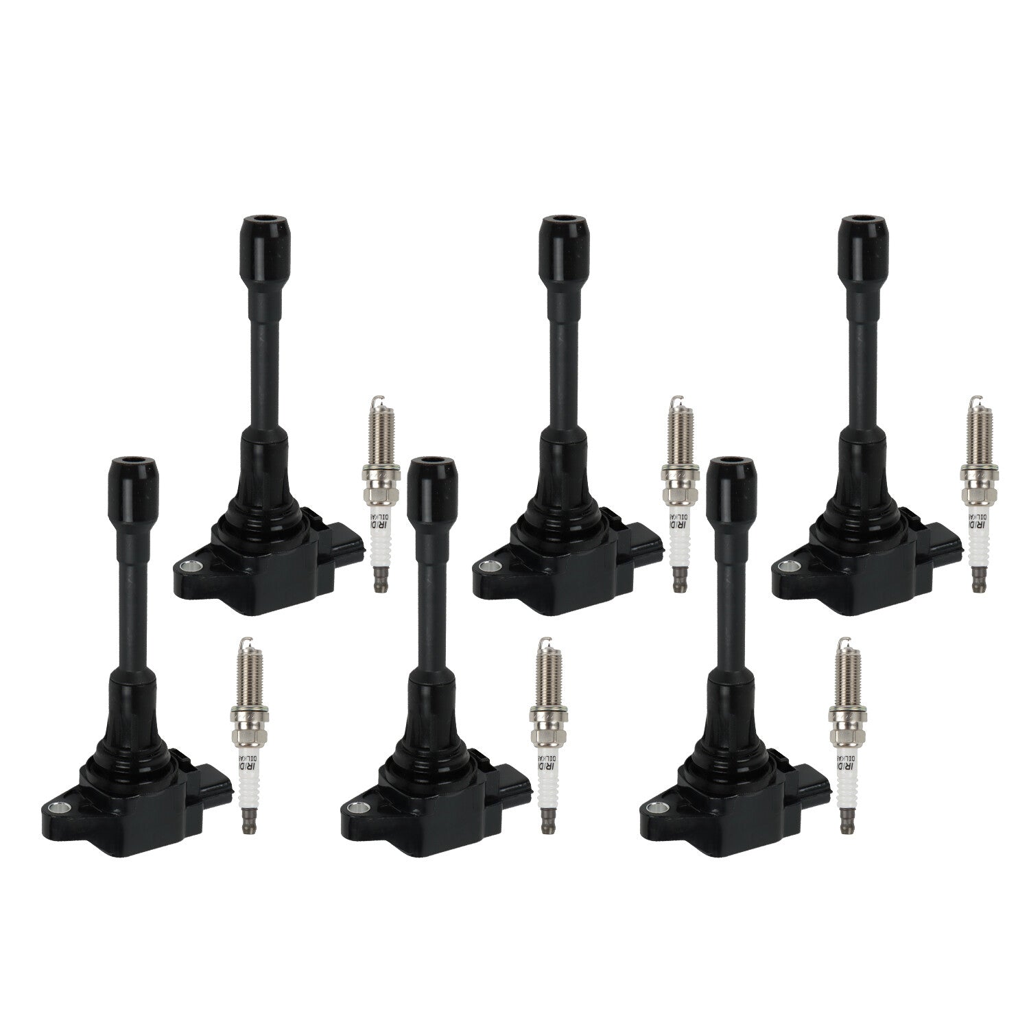 6 Pack Ignition Coils  Spark Plugs For 2008-2019 for Infiniti EX37 FX37 G37 UF617