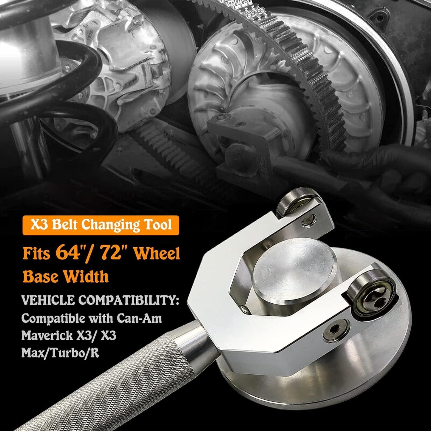 Belt Changing Tool for 64¡±/72¡± Wheel Base Width, RZR Belt Removal Tool for Polaris