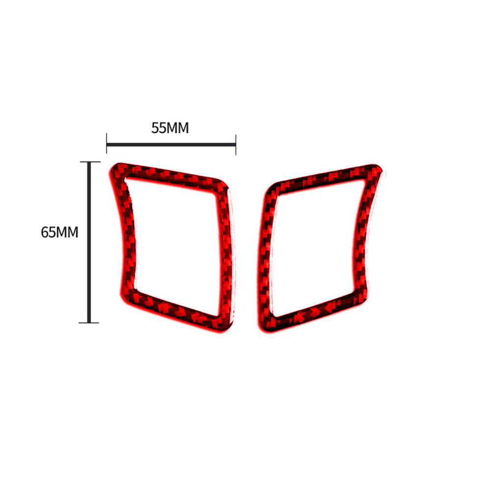 Red Carbon Fiber Console Air Vent Outlet Cover Trim for BMW 5 Series E60 2005-10