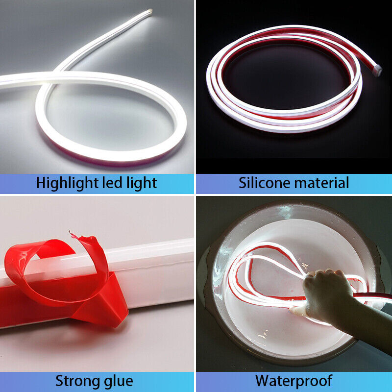 Enhanced Start Scan Dynamic Car LED DRL Hood Light Strip Daytime Running Light