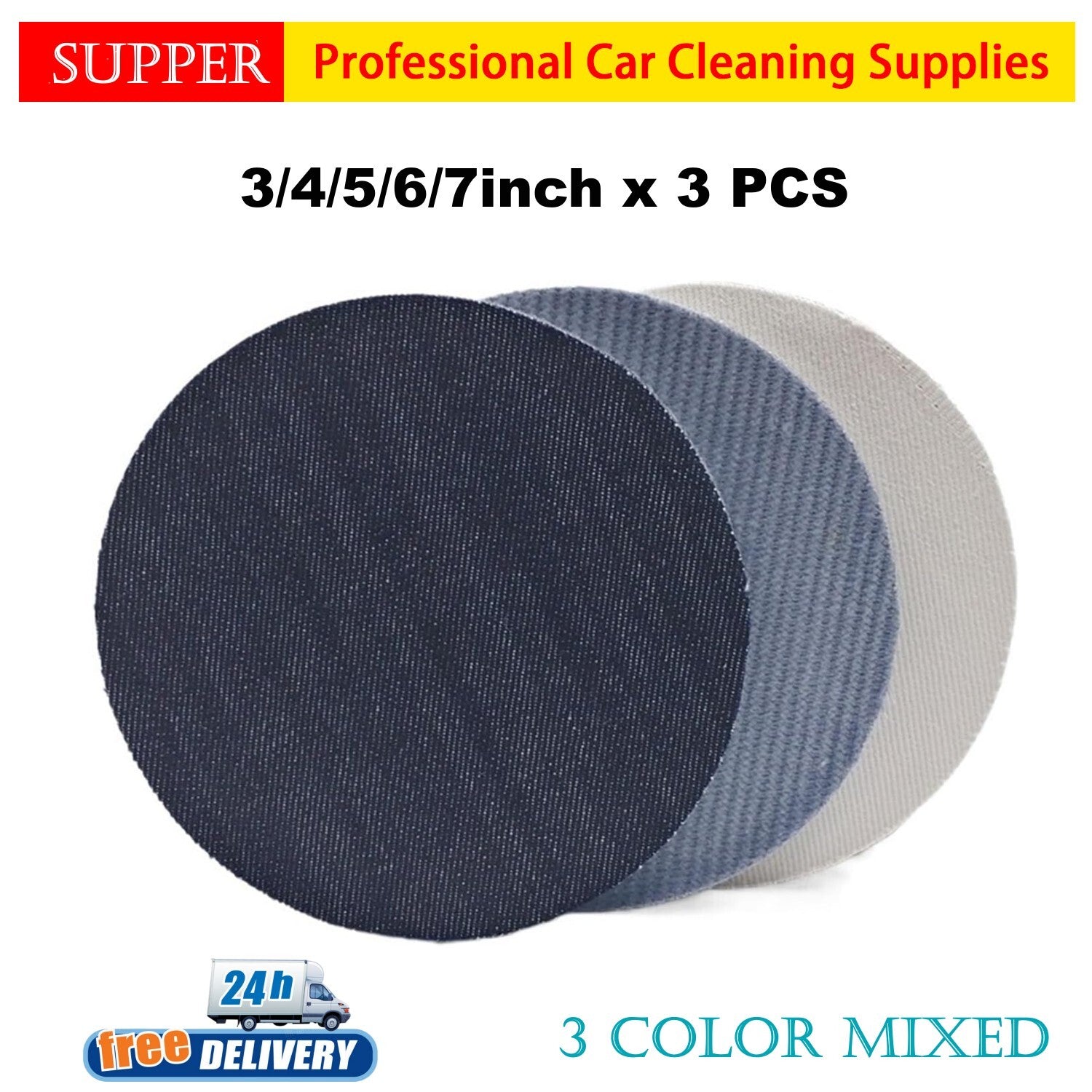 Polishing Pad 7-inch Denim Pad Car Orange Peel Removal Polishing Pad