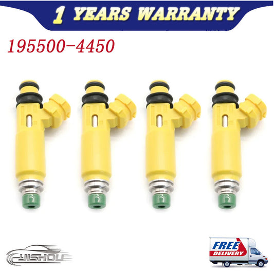 Set 4PC 195500-4450 Fuel Injectors For 2004-08 for Mazda RX-8 RX8 1.3L 1308CC R2 NEW