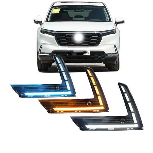 for Honda CR-V CRV 2023 2024 Car LED Daytime Running Light Fog Lamp Turn Signal