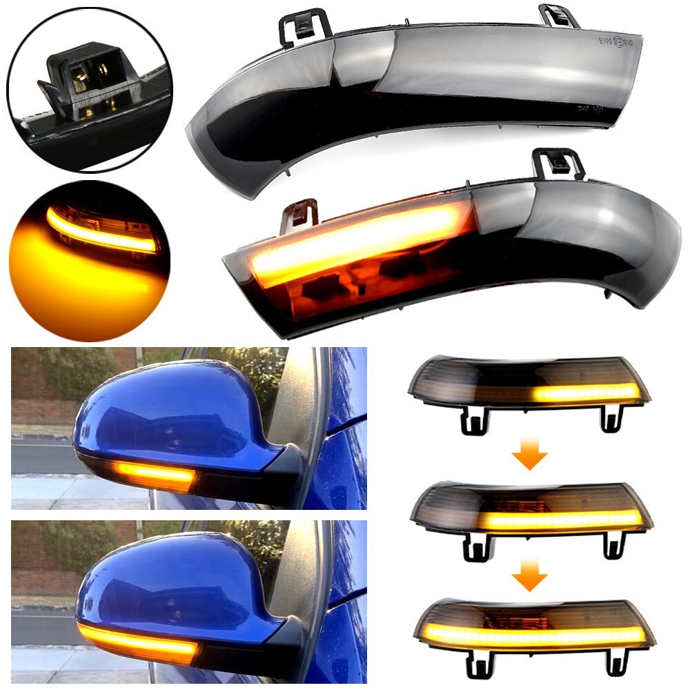 2pcs LED Side Mirror Dynamic Turn Signal Light for VW for GOLF 5 for Jetta for Passat B6