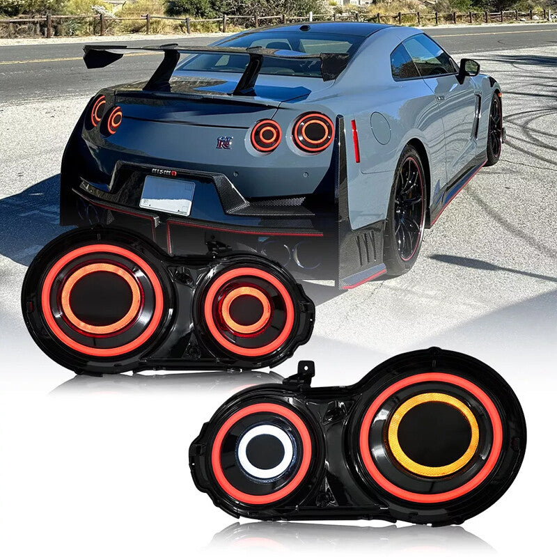 LHRH Black LED Taillight Upgrade Brakes for 2008-2022 for Nissan GT-R R35
