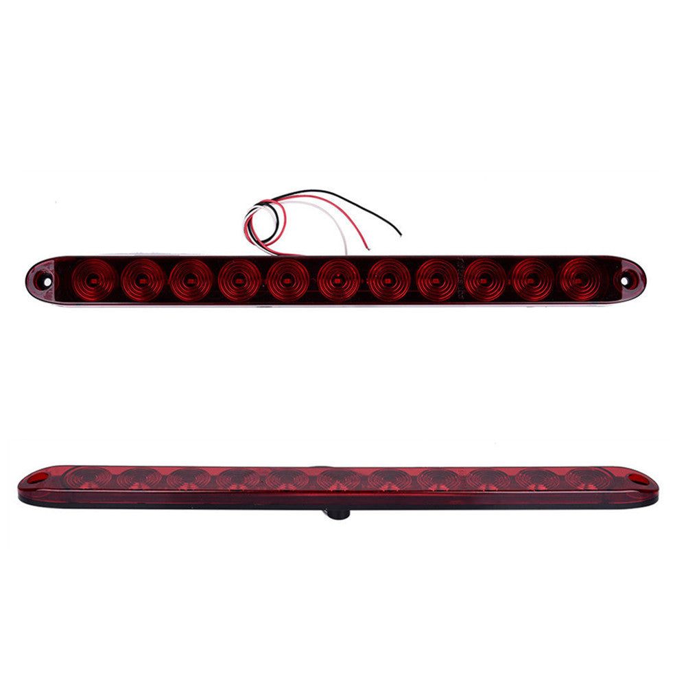 6000K 12V 9 LED Trailer Truck Car Red Stop Tail Rear Brake Turn Light Bar Lamp