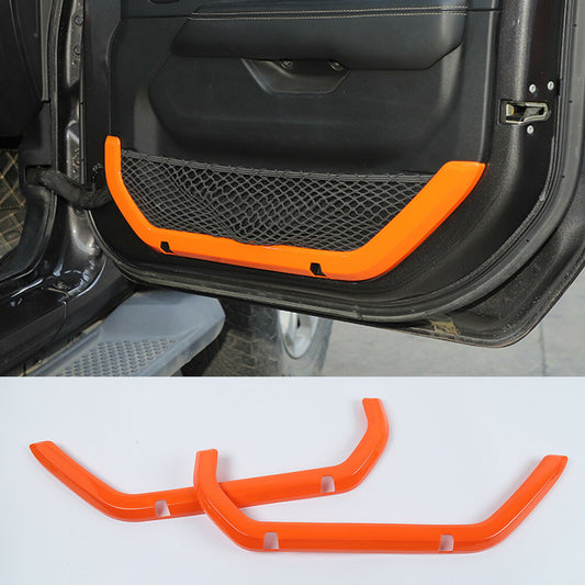 Inner Door Net Pocket Trim for Jeep for Wrangler JL JT Gladiator 2Dr 2018+ABS Orange