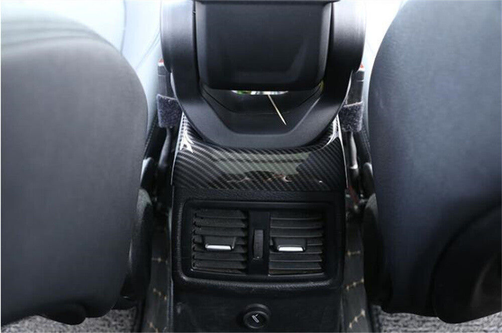 Armrest Box Rear U-shaped Cover for BMW X1 F48 2016+ X2 F47 18+ ABS Carbon Fiber