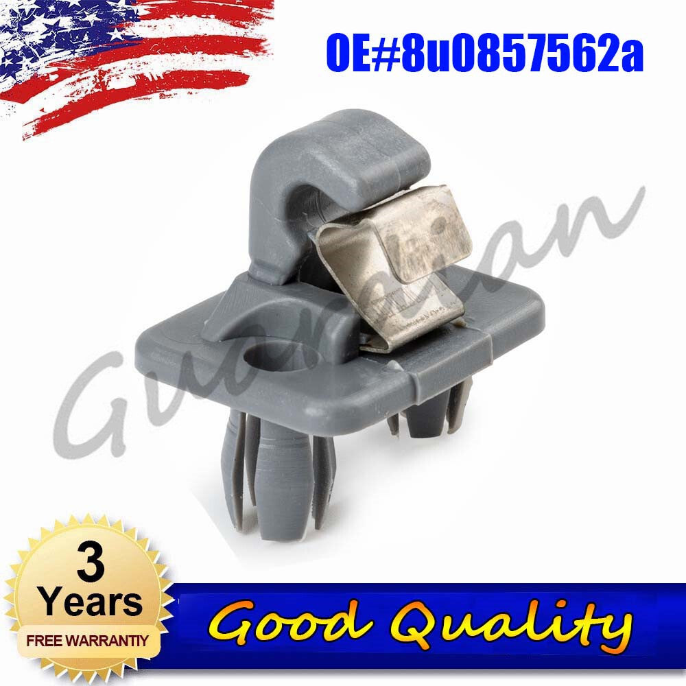 2pcs Grey Sun Visor Gray Clip Holder Hook 8u0857562a for Audi S5 Base S4 A4