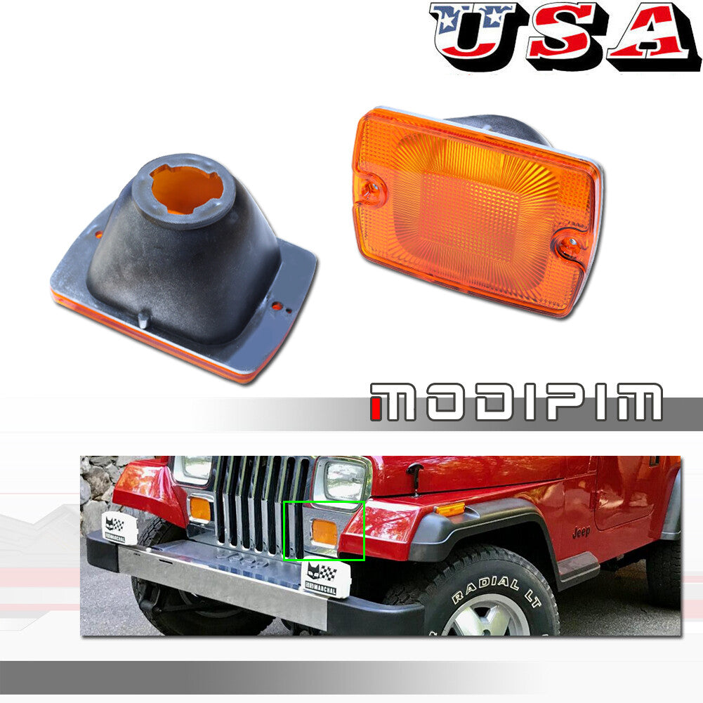 New front corner turn signal parking light lens kit for 87-95 for Jeep for Wrangler