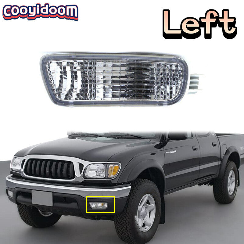 The left front bumper fog light and daytime running light are applicable to 2001-2004 for Toyota Tacoma models.