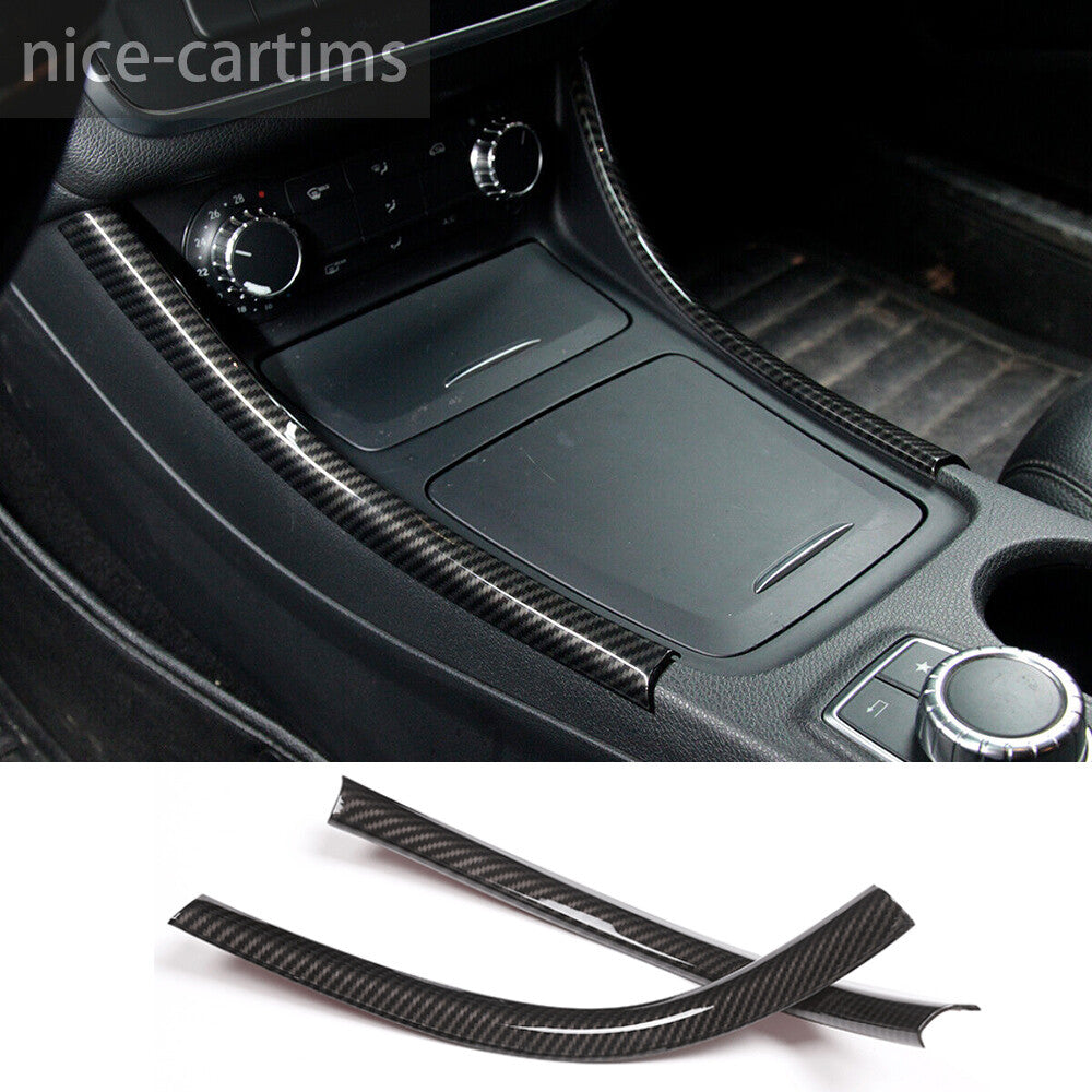 Carbon ABS Gear Shift Side Strip Trim for Benz A GLA CLA Class W176 X156 2013-19