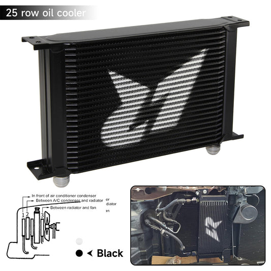 LR Mocal Type AN10 25 Row Engine Transmission 248mm Oil Cooler Mocal Black