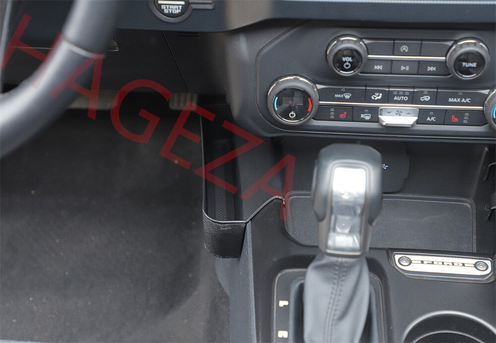 4¡ÁBlack ABS Center Console Gear Shift Side Storage Box for Ford Bronco 2021-2025