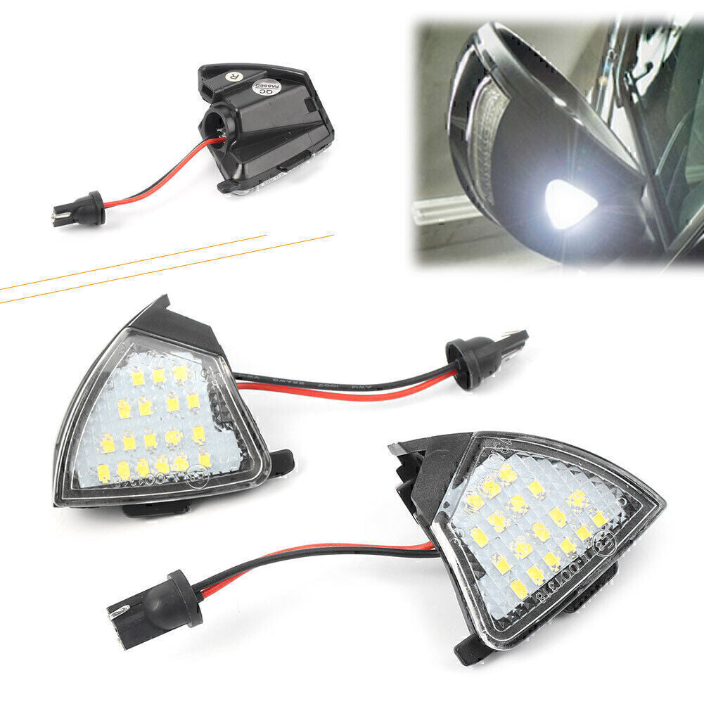 6000K Side Mirror Puddle Light LED Bulbs Fit for VW for Golf 5 for Jetta for Passat 12V White