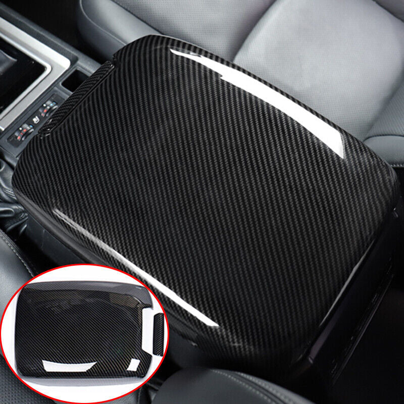 for Toyota Prado FJ150 2010-21 Carbon ABS Central lArmrest Box Panel Cover Trim