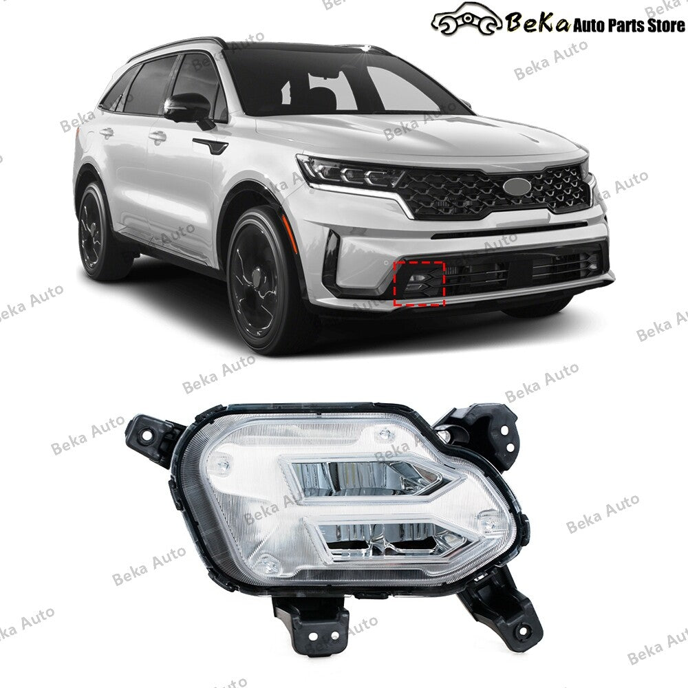 Suitable for Kia Sorento 2021 2022 RH Front LED Daytime Running Lights and Fog Lights with Bulbs