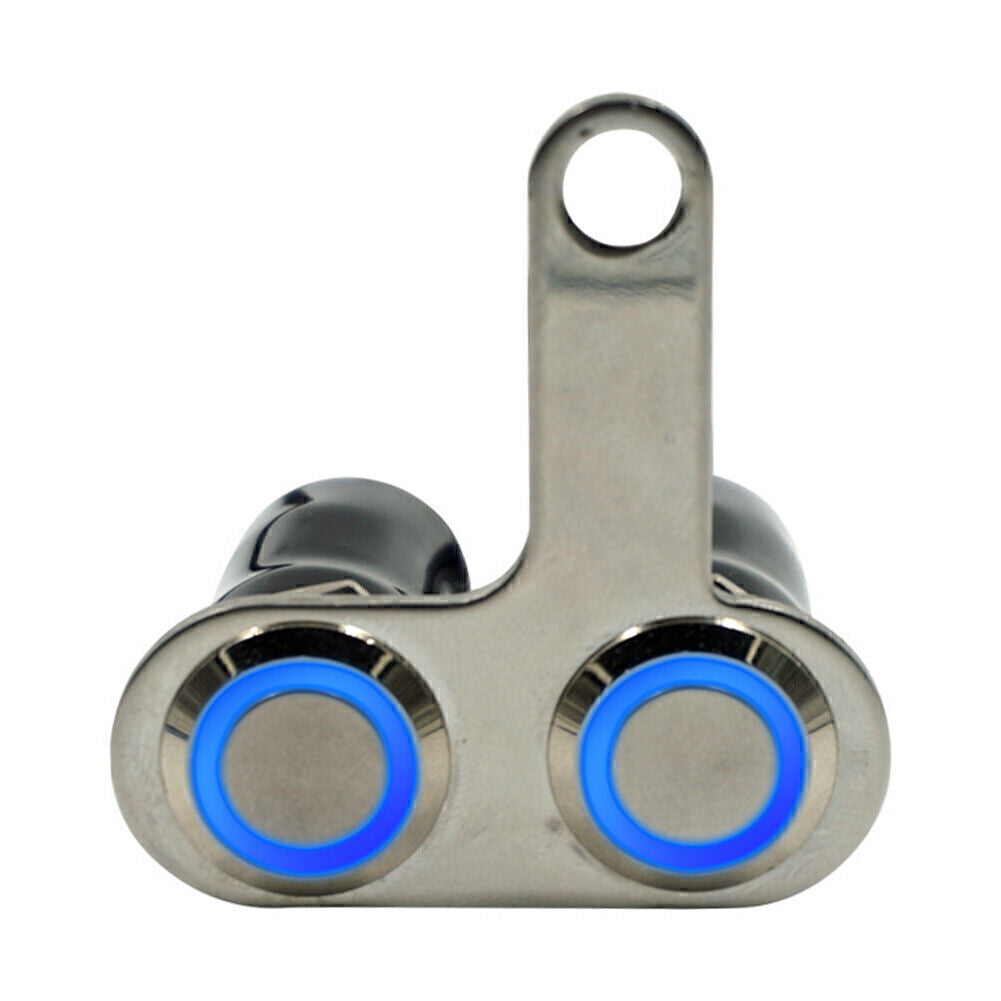 LED Switch Handlebar Adjustable Mount Waterproof Switch Right blue Universal