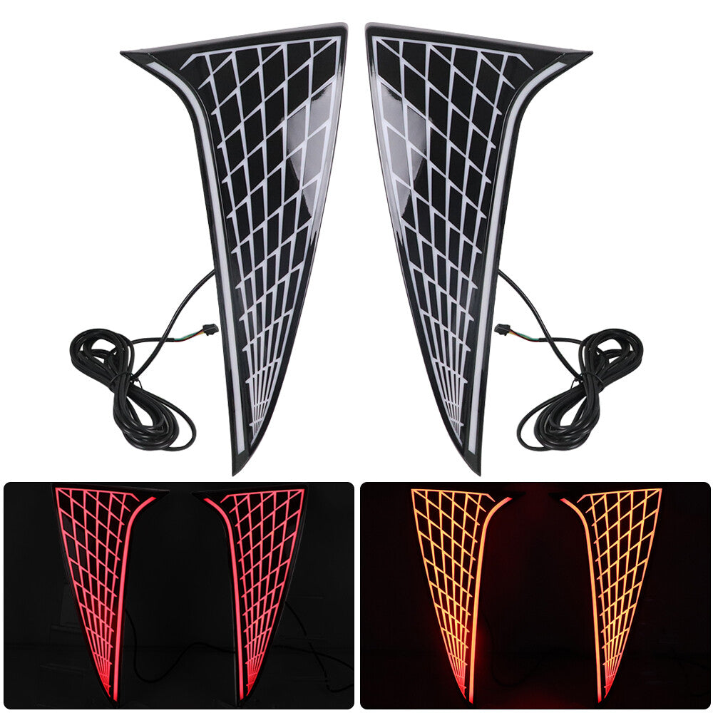 2Pcs Rear Pillar LED Tail / Brake Lights Trims Left+Right For 2021-2023 for Sienna
