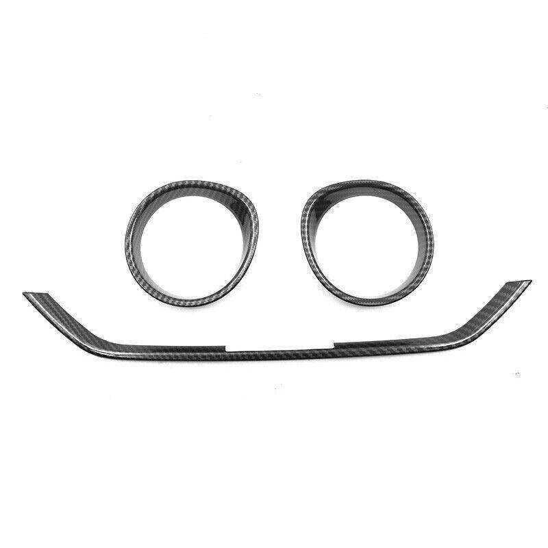 for Kia Forte K3 2019-2023 Carbon Fiber Center Console LR Air Outlet Vent Trim